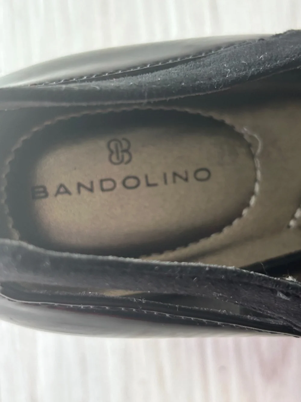 Bandolino Adderley Pumps 7.5M Black Faux Suede Pointed Toe Chunky Heel Vintage